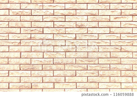 Cream and white brick wall texture background. 116059888