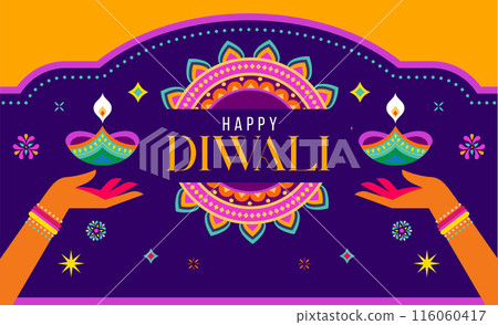 Diwali festival poster, Diwali Sale banner, Diwali background design with lights, peacock, lanterns Diwali festival poster, Diwali Sale banner, Diwali background design with lights, peacock, lanterns 116060417