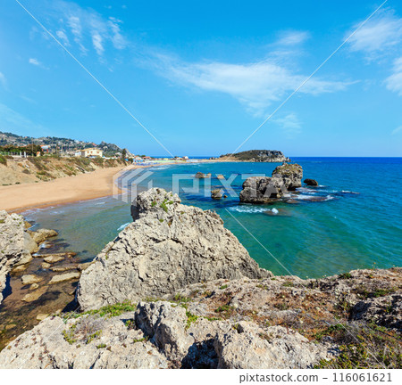 Sea beach near Rocca di San Nicola, Agrigento, Sicily, Italy Sea beach near Rocca di San Nicola, Agrigento, Sicily, Italy 116061621