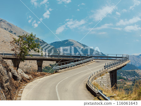 Road to statue of Christ the Redeemer, Maratea, Italy Road to statue of Christ the Redeemer, Maratea, Italy 116061643