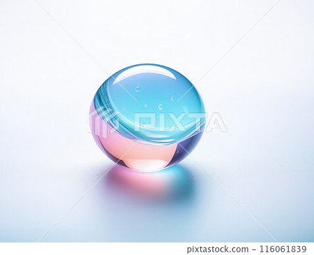 Beautiful transparent spheres and liquids 116061839