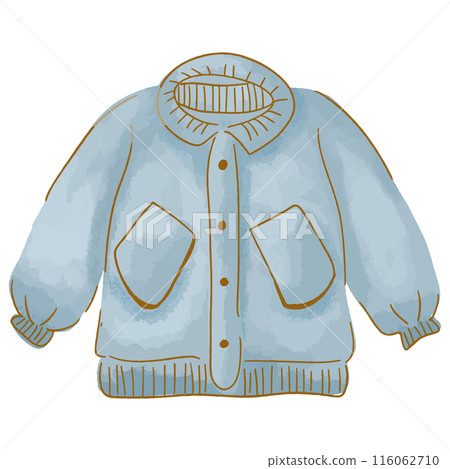 blue winter sweater isolated on white 116062710