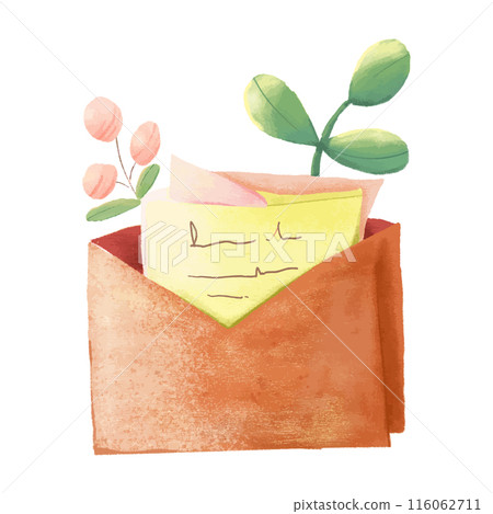 letter envelope with flowers 116062711