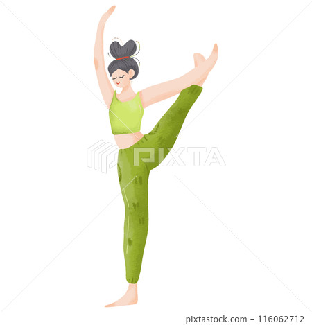 young woman doing exercises on white young woman doing exercises on white 116062712