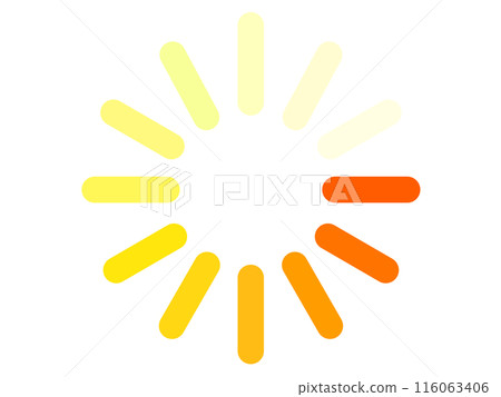 簡單的黃色和橙色漸層加載圖標 簡單的黃色和橙色漸層加載圖標 116063406