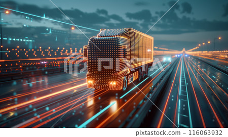 Near future logistics truck 116063932