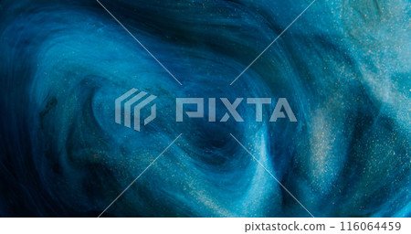 Paint splash water. Mist vortex. Defocused blue color glowing steam texture ink floating mix whirl rotation abstract art background. Paint splash water. Mist vortex. Defocused blue color glowing steam texture ink floating mix whirl rotation abstract art background. 116064459