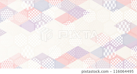 Japanese pattern colorful pattern background 116064495