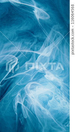 Mist texture. Paint splash water. Blur blue ethereal vapor cloud silk wave acrylic ink on black magic abstract art background. Mist texture. Paint splash water. Blur blue ethereal vapor cloud silk wave acrylic ink on black magic abstract art background. 116064568