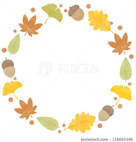 Autumn round frame 116065306
