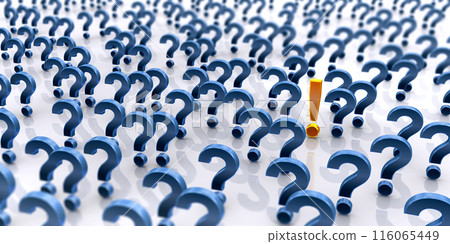 Image of a question mark and an exclamation mark, inspiration from doubt, a flash of inspiration Image of a question mark and an exclamation mark, inspiration from doubt, a flash of inspiration 116065449