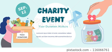 Volunteer Collecting and Donation for Charity. Community Support and Generosity Concept. Concept of generosity, charity and Help Others. Vector Illustrations Volunteer Collecting and Donation for Charity. Community Support and Generosity Concept. Concept of generosity, charity and Help Others. Vector Illustrations 116066761