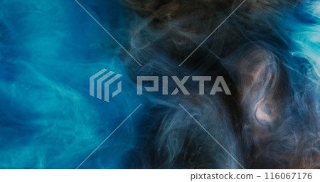 Magical mist. Glitter smoke. Fantasy fog. Steam paint blue purple wave hypnotic abstract art background shiny mystical vapor texture. 116067176