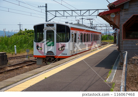 <島根縣> 一畑口站 松江方向來的電車 116067468