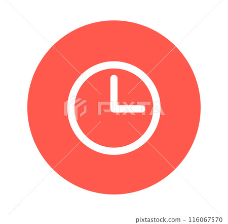 simple red clock icon simple red clock icon 116067570