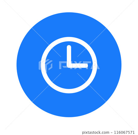 simple blue clock icon simple blue clock icon 116067571