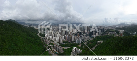 June 18 2024 the cityscape of the Kowloon west, hong kong June 18 2024 the cityscape of the Kowloon west, hong kong 116068378