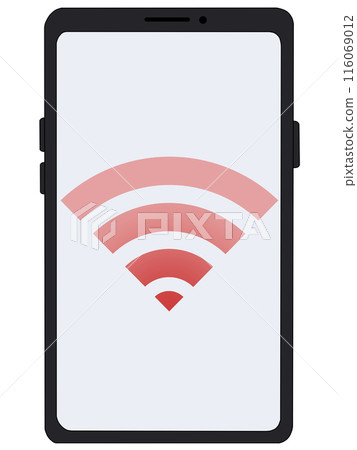 智慧型手機(黑色)上顯示的 Wi-Fi(紅色) 智慧型手機(黑色)上顯示的 Wi-Fi(紅色) 116069012