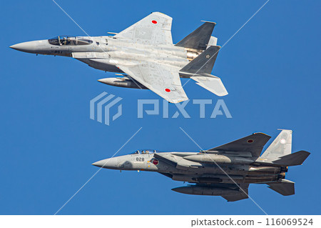 fighter jet flying in the blue sky fighter jet flying in the blue sky 116069524