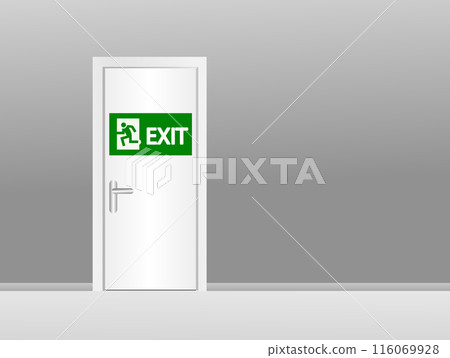 exit emergency sign vector illustration exit emergency sign vector illustration 116069928
