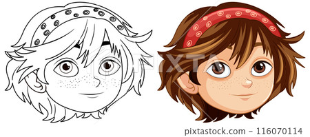 Hippy Boy Character Illustration 116070114