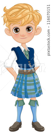 Young Boy in Traditional Scottish Attire Young Boy in Traditional Scottish Attire 116070151