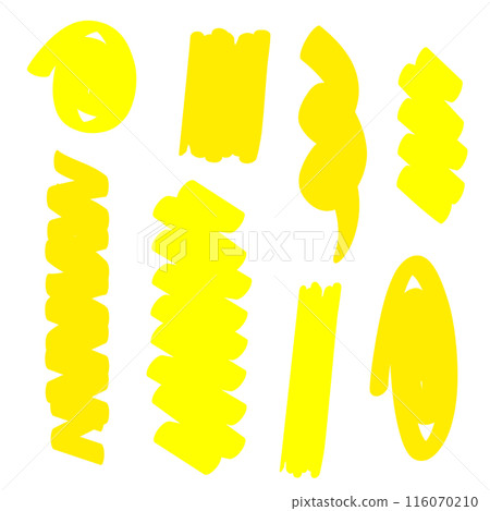 Vertical Yellow Highlighter Brush Line Paint RGB 116070210