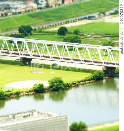 A first-class river: Tilt-shift photography A first-class river: Tilt-shift photography 116070239