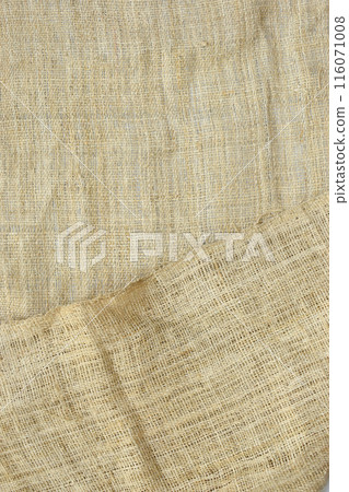 brown sackcloth texture background, crumpled burlap fabric textile for design 116071008