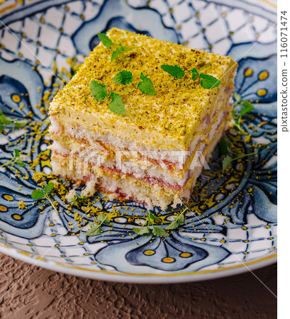 Persian love cake on decorative plate 116071474