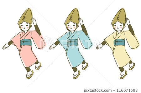 Awa Odori illustration material Tokushima Prefecture Female dance 116071598