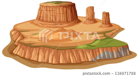 Desert Landform with Mesas 116071788