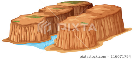 Desert Landforms with River Desert Landforms with River 116071794