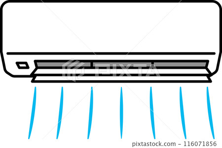簡單的空調插畫冷空氣 116071856