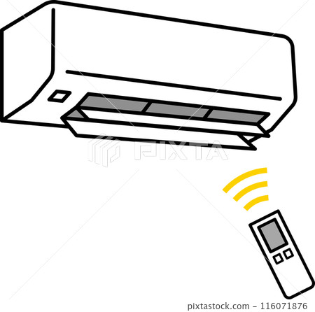 Simple air conditioner illustration remote control 116071876