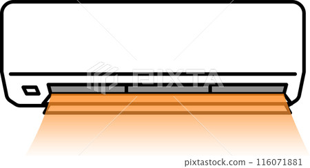 Simple air conditioner illustration warm air Simple air conditioner illustration warm air 116071881