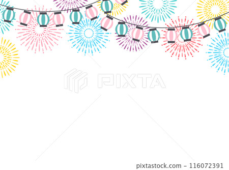 Stylish summer festival fireworks frame background 12 116072391