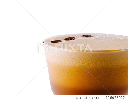 Espresso martini cocktail isolated on white Espresso martini cocktail isolated on white 116072612