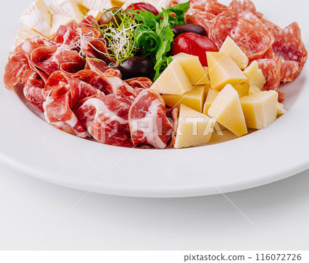Gourmet charcuterie and cheese platter Gourmet charcuterie and cheese platter 116072726