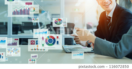 Meeting business people and business data 116072850