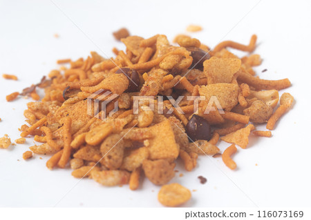 Asian Snacks called Chanachur will taste buds with sweet and sour taste. Great snack at any time. 116073169