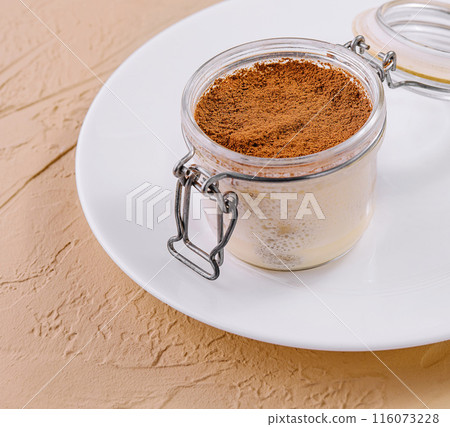 Tiramisu, traditional Italian dessert in a glass 116073228