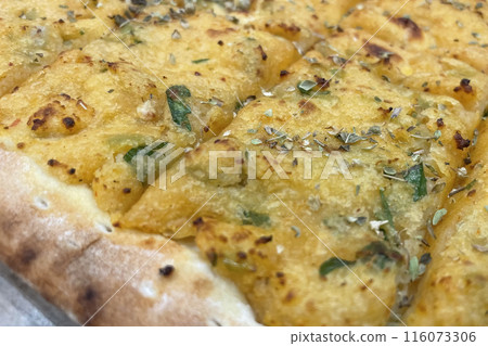 Close-up. Ready to eat potato pita.Pita. Fast food concept. Turkish food. 116073306