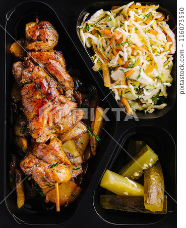 Grilled chicken meal prep container Grilled chicken meal prep container 116073550