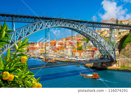 Panoramic view of the city of Porto on a beautiful summer day. Porto, Portugal 116074291