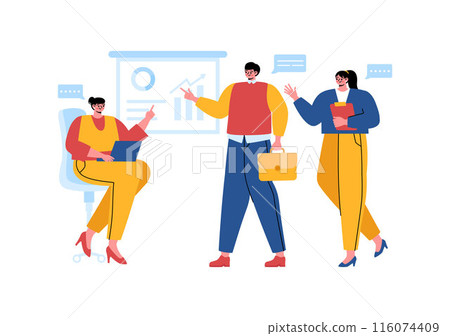 Business Audit Documents Vector Illustration with Charts, Accounting, Calculations, and Financial Report Analytics on a Flat Cartoon Background 116074409