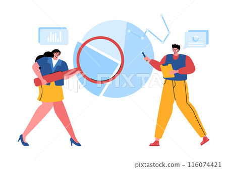 Business Audit Documents Vector Illustration with Charts, Accounting, Calculations, and Financial Report Analytics on a Flat Cartoon Background Business Audit Documents Vector Illustration with Charts, Accounting, Calculations, and Financial Report Analytics on a Flat Cartoon Background 116074421