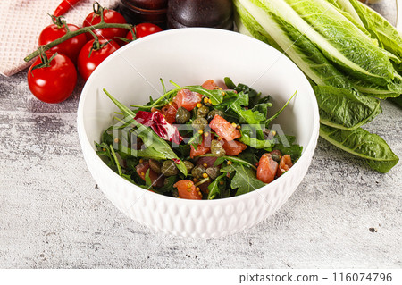 Salad with salmon and arugula Salad with salmon and arugula 116074796