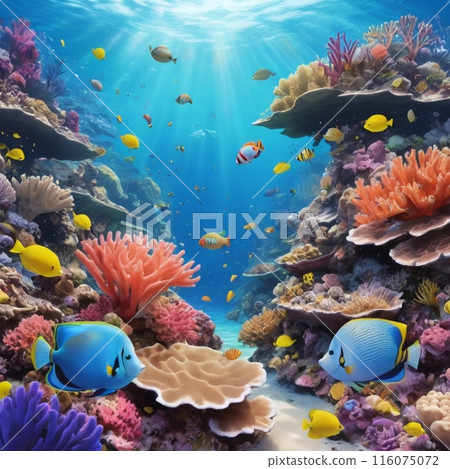 Colorful coral reefs 116075072