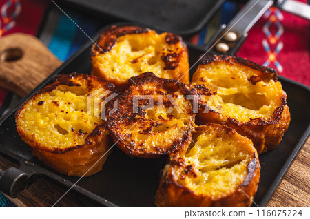 French toast made with a hot sandwich maker French toast made with a hot sandwich maker 116075224